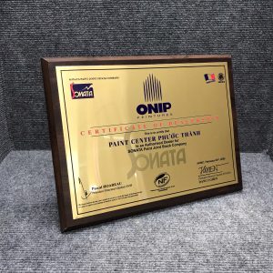 Bảng chứng nhận đại lý gỗ kết hợp kim loại giá xưởng