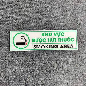 Biển hướng dẫn khu vực được hút thuốc bằng Mica giá xưởng
