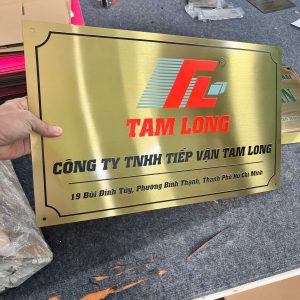 In biển hiệu bằng inox kích thước 20 x 30cm giá xưởng tại Hà Nội