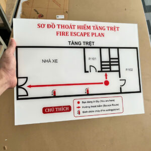 Làm bảng sơ đồ thoát nạn tại Hà Nội in nhanh, giá xưởng